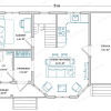 Планировка 1-го этажа - K-14 (6x7)