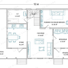 Планировка 1-го этажа - K-15 (12x7,5)